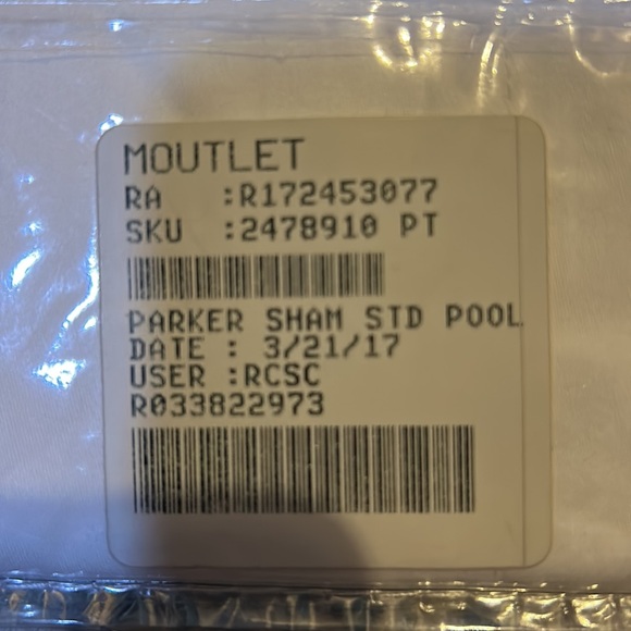 Pottery Barn sham Parker PB teen embroidered Standard Sham Pool Turquoise Blue - Picture 3 of 3